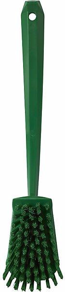 Actual product image Fincke Long handled washing brush, hard, pack of 10, green. (10 pcs.)