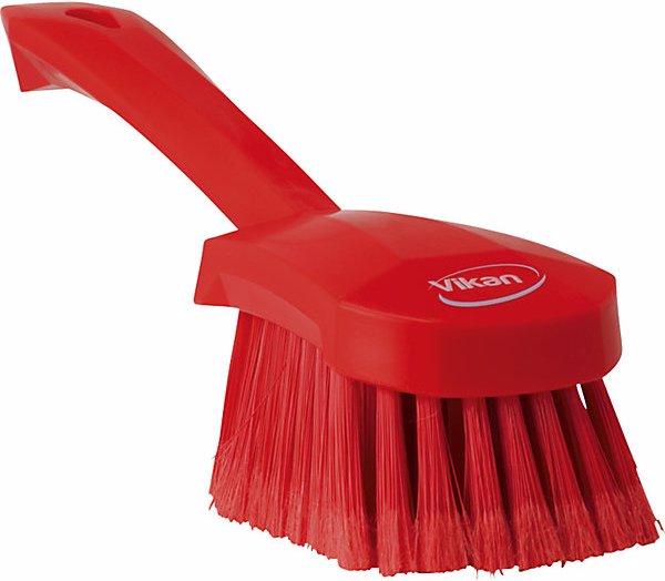 Produktbild Fincke Handbürste kurzer Stiel, weich, gesplisst, VE 10 Stk, rot (10 Stk.)