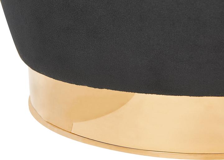 Produktbild Beliani Sessel Samtstoff schwarz / gold halbrund ALBY