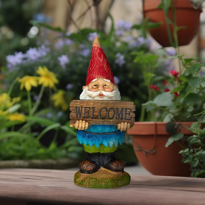 Actual product image Relaxdays Garden Gnome?Welcome?