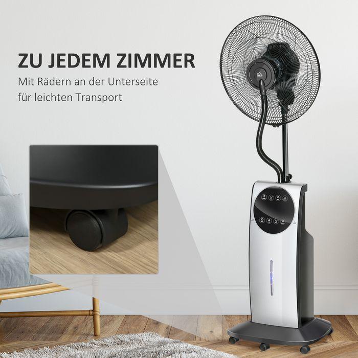 Image du produit Swisshandel24 Ventilateur sur pied avec brumisateur Ventilateur de refroidissement de 90W, réservoir d'eau de