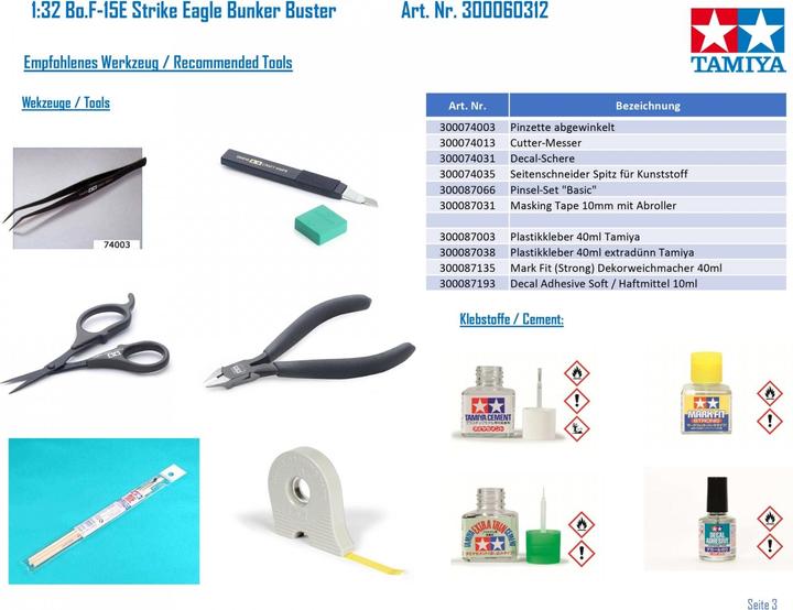 Actual product image Tamiya F-15E Strike Eagle Bunker Buster