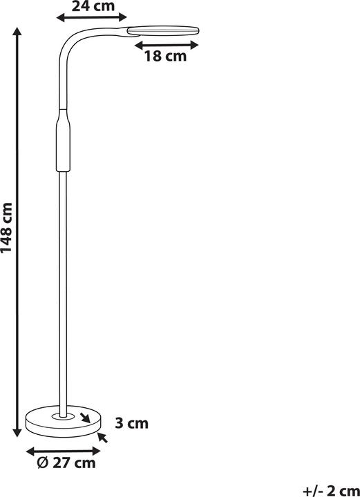 Produktbild Beliani Flurlampe weiss LED CASSIOPEIA (590 lm)