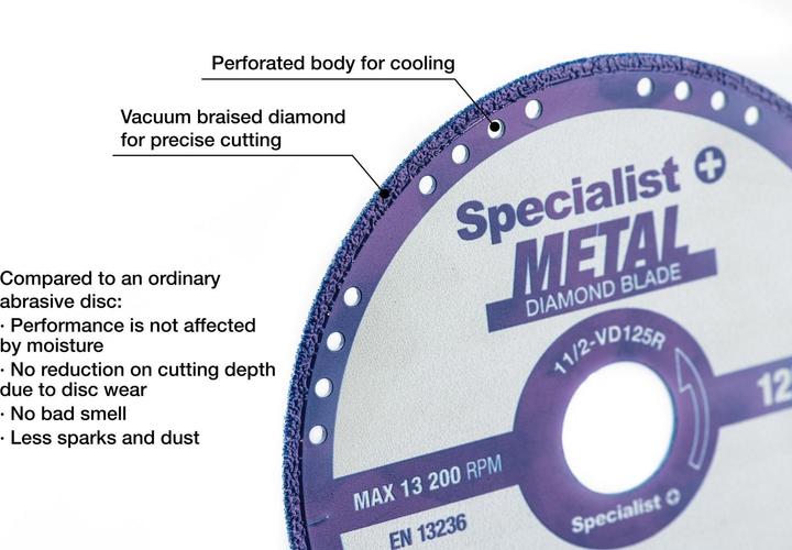 Actual product image Diamond cutter disc for metal 125x1.4x22.23 mm