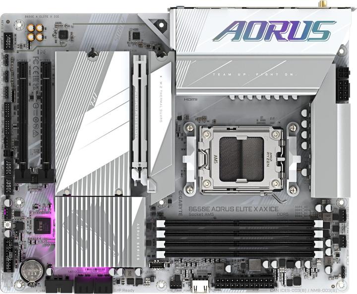 Produktbild Gigabyte B650E AORUS Elite X AX ICE (AM5, AMD B650E, ATX)