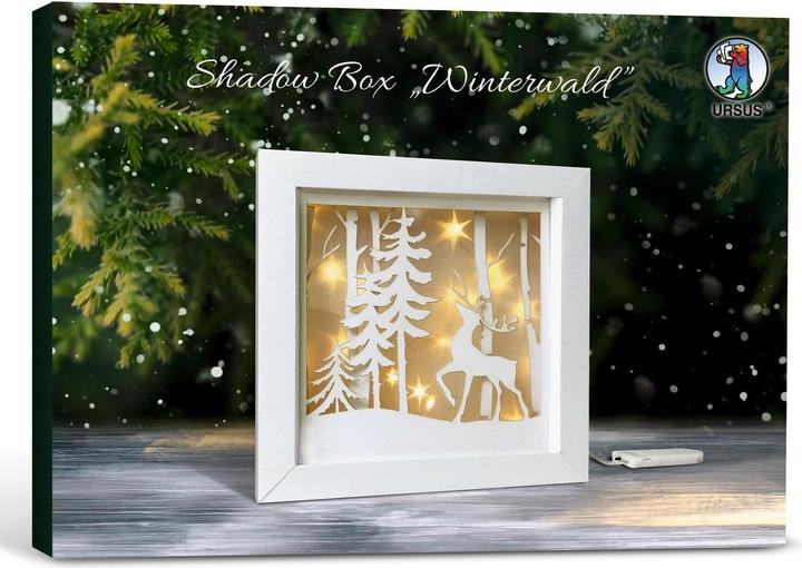 Produktbild Ursus Bastelset Shadow Box Winterwald, 19 x 19 cm, 1 Stück