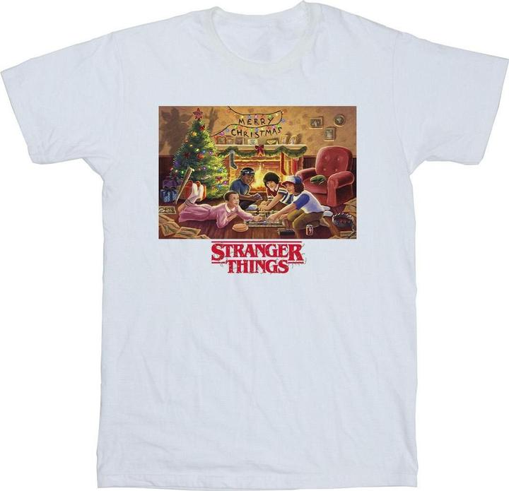 Actual product image Netflix Mens Stranger Things Christmas Gathering T-Shirt (M)