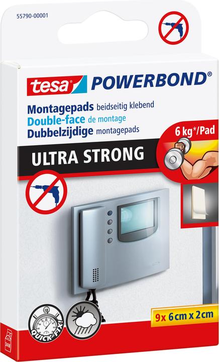tesa Powerbond ULTRA STRONG doppelseitige Klebepads (6 kg)