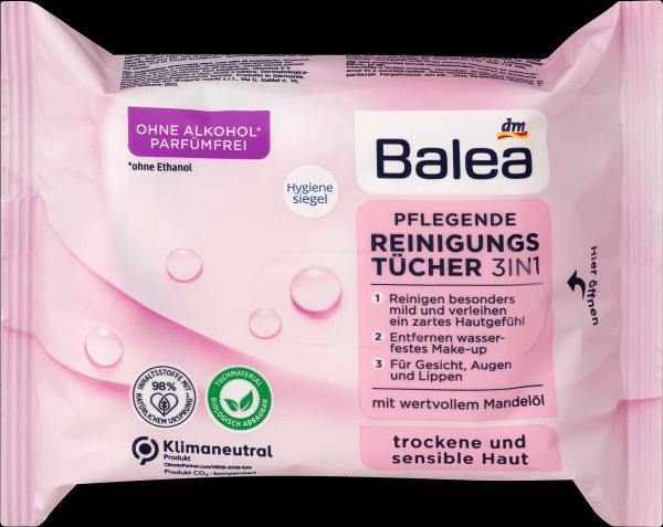 dm Balea Reinigungstücher 3in1 (Reinigungstücher, Make-Up Entferner)