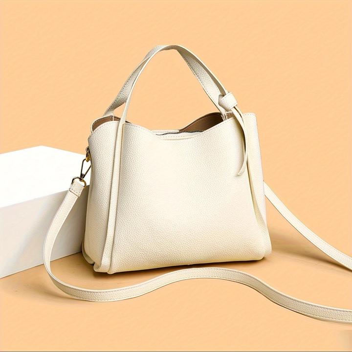 Produktbild Only-Bags.Store Chic Solid Color Bucket Bag - Vielseitige Crossbody & Schulter Handtasche mit verstellbarem Riemen