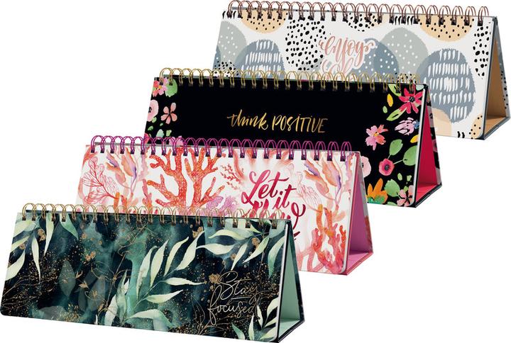 Produktbild Sigel Tischkalender undatiert Glamorous Leaves (30 x 11.4 cm, Harter Einband, Englisch)