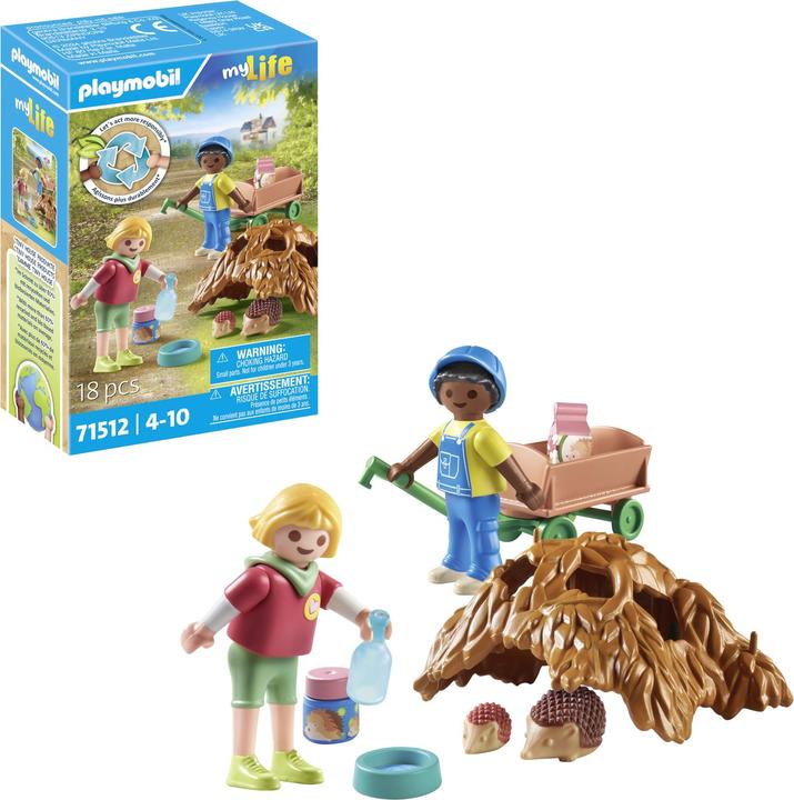 Image du produit Playmobil S'occuper de la famille de hérissons (71512, Playmobil Ma vie)
