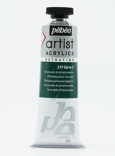 Image du produit Pebeo Artist Acrylics Acrylique extra fine (Vert émeraude phtalocyanine, 37 ml)