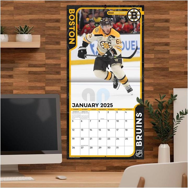 Produktbild NHL - Boston Bruins - 30.5 x 30.5 cm Team Wandkalender 2025 (30.5 x 30.5 cm, Französisch, Italienisch, Spanisch, Deutsch, Englisch)