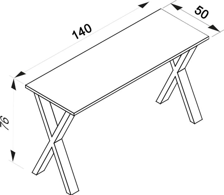 Produktbild Ebuy24 Esstisch XonaX dekor (140 x 50 x 76 cm)