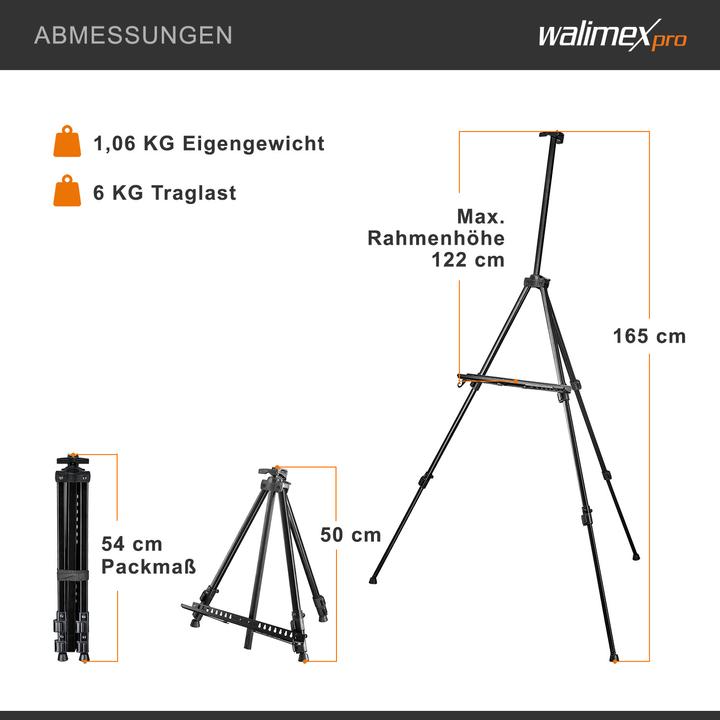 Produktbild Walimex Aluminium-Staffelei 165 cm (18429)