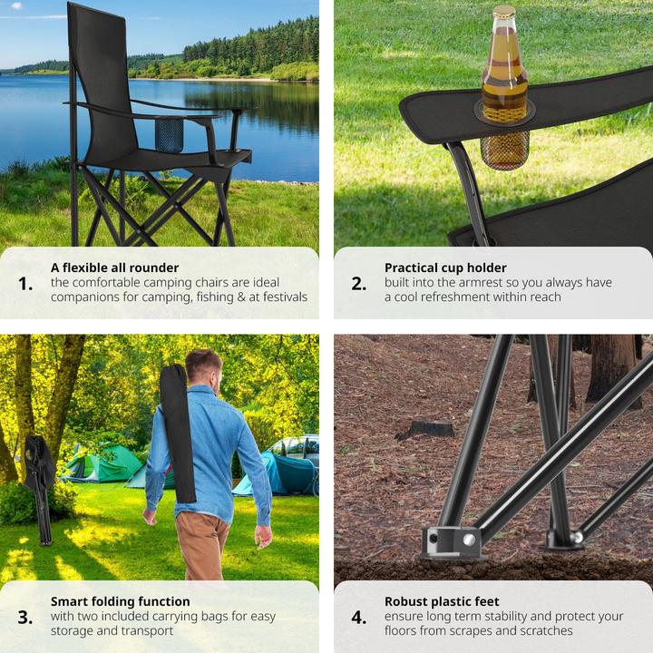 Image du produit tectake 2 chaises de camping Gil