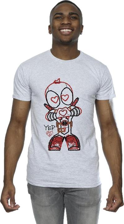 Image du produit - T-shirt DEADPOOL LOVE BEAM LINE - Homme (L)