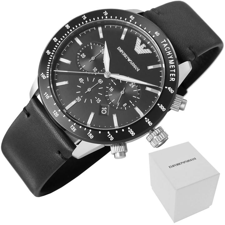 Actual product image Emporio Armani Mario (Analogue wristwatch, Chronograph, 43 mm)