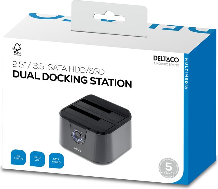 Actual product image Deltaco MAP-GD35U3 - Hard Drive - Serial ATA III - 2.5,3.5 Inch - 4 TB - USB 3.2 Gen 1 ( (2.5", 3.5")