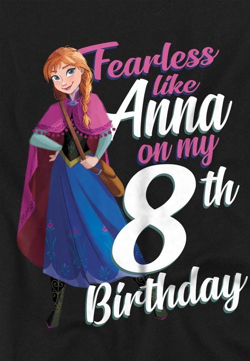 Immagine prodotto Disney Frozen Fearless Like Anna Maglietta 8° Compleanno Bambini (104)