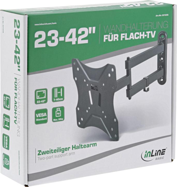 Produktbild InLine Basic Wandhalterung (Wand, 42.01", 25 kg)