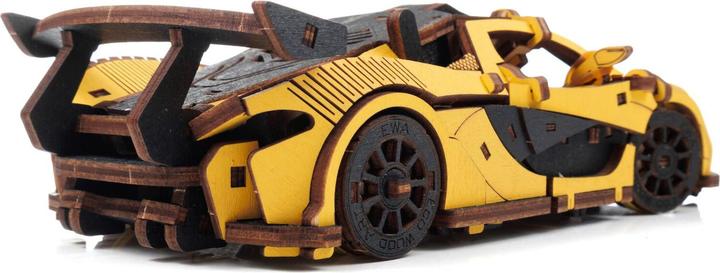 Image du produit Eco Wood Art Kit de maquette 3D en bois - Voiture de course - Jaune (237 pièces)