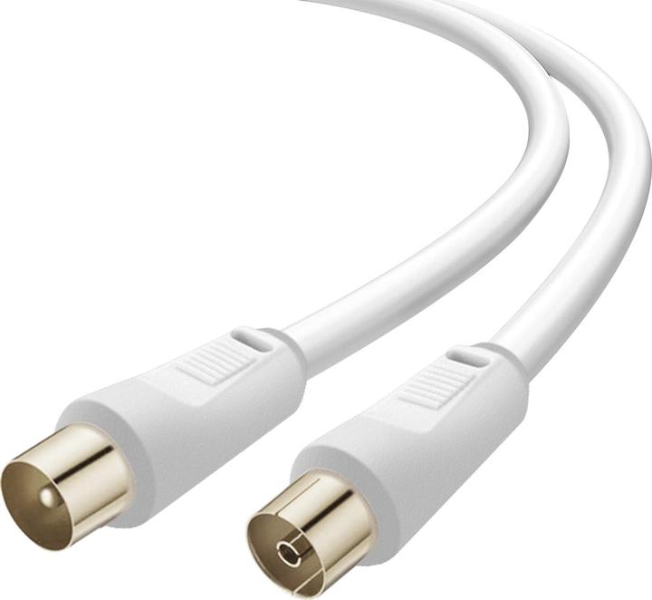 Actual product image LinQ Antenna cable male/female, 9.5 mm, 5m by - White (Antenna cable)