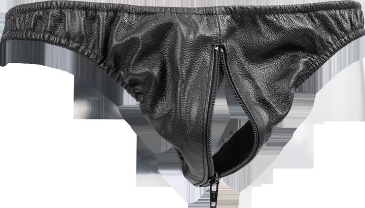 Produktbild Rimba Herren -Slipleder mit Reissverschluss vorne - Schwarz - Grösse m (S, M, L, XL)