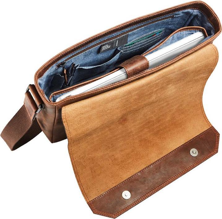 Actual product image Maverick The Original Notebook Bag Leather 14", brown (14")