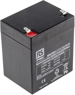 Immagine prodotto Rs Pro Batteria al piombo AGM 12V 4Ah (12 V, 4000 mAh)