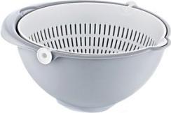 Produktbild keeeper 2in1 Schüssel-Sieb "stella", klein, nordic-grey Schüssel mit Sieb, zusammen oder einzeln verwendbar