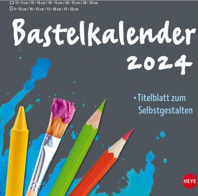 Produktbild Bastelkalender anthrazit gross 2024 (A3, Deutsch)
