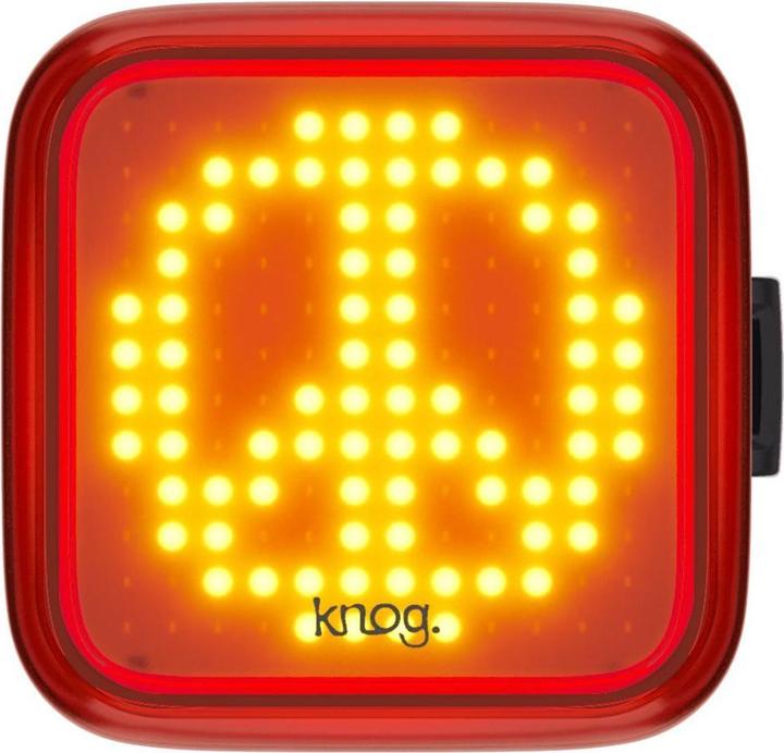 knog. Blinder Ripper Light, LED rosso, Peace, nero (100 lumen) (100 lm)