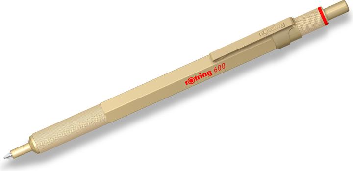Produktbild Rotring Kugelschreiber 600 Metallic-Gold M schwarz Geschenkbox (Metallic-Gold, 1 x)