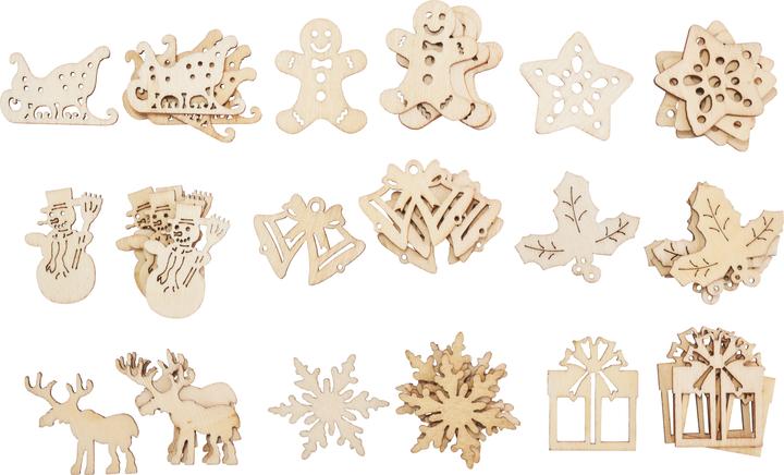 Actual product image Creativ Company Scatter pieces "Christmas motifs", 45 pieces, Ø approx. 28 mm