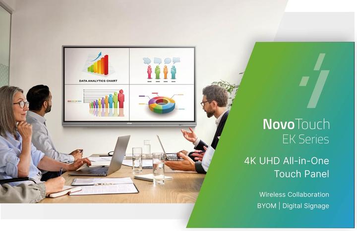 Produktbild vivitek DS NovoTouch BK750i silber 75"/3xHDMI/VGA/DP/USB (3840 x 2160 Pixel, 75")