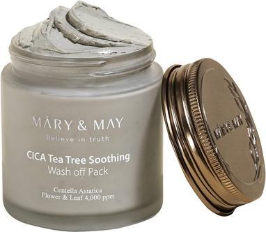 Mary&May CICA TeaTree Soothing Wash off Pack 4.4 Fl Oz / 125g - Centella Asiatica Extract, Tea Tree, Pore Car