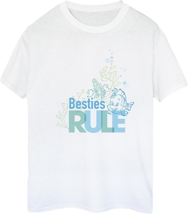 Actual product image Disney Womens/Ladies The Little Mermaid Besties Cotton Boyfriend T-Shirt (XL)