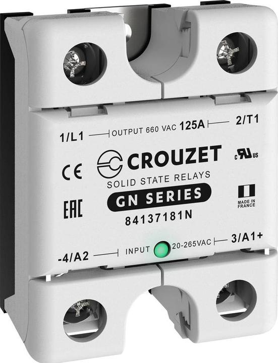 Crouzet Relè a stato solido 84137181N 125A Tensione di commutazione (max.): 660 V/AC Commutazione a