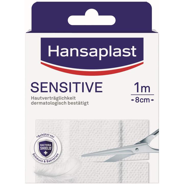Actual product image Hansaplast Sensitive plaster hypoallergenic 1 m x 8 cm, 1 pc. plaster (1 x)