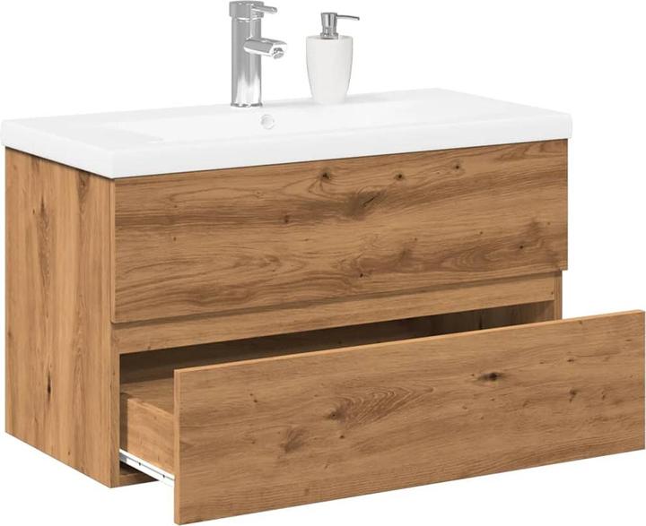 Actual product image VidaXL Vanity unit Wall-mounted vanity unit Bathroom cabinet with built-in basin