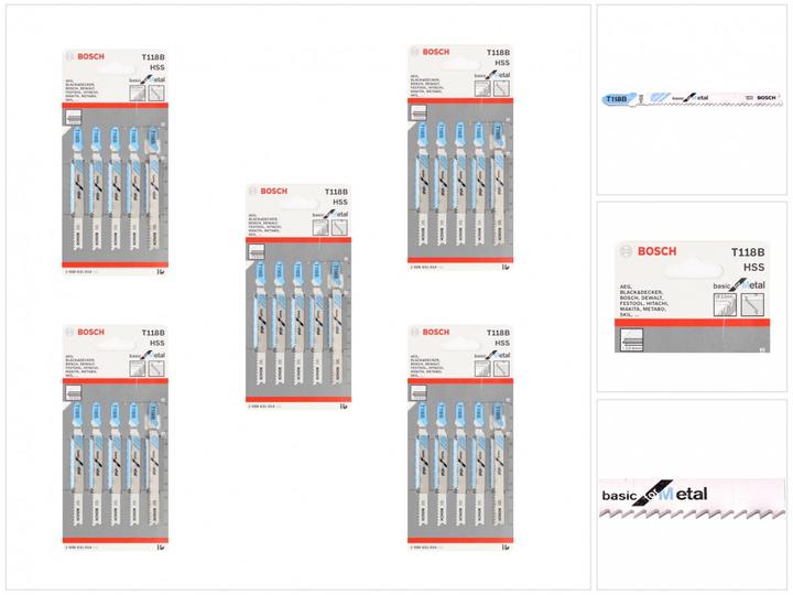 Produktbild Bosch Professional Zubehör Stichsägeblatt T 118 A Basic for Metal, 25er-Pack