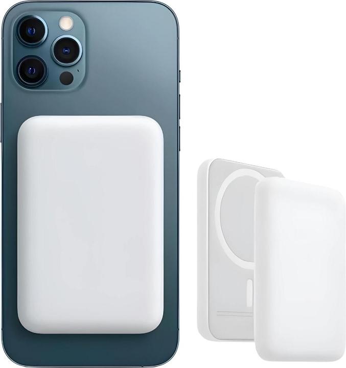 Hermex Magnetische Powerbank Kabellose Ladestation PowerCharger Wireless (5000 mAh, 20 W)