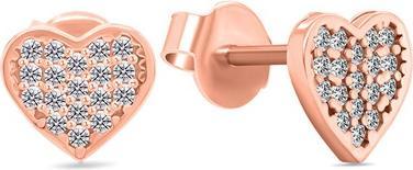 Produktbild Brilio Silver - Glittering heart earrings made of silver EA514R