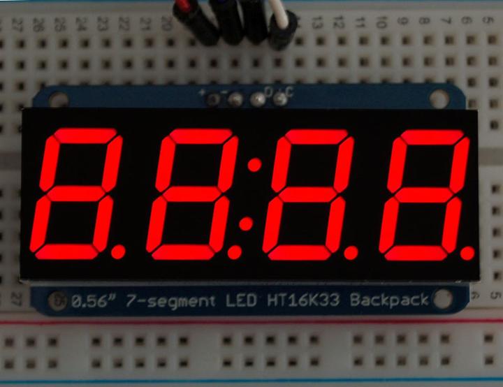 Produktbild Adafruit 0.56" 4-Digit 7-Segment w/I2C Rot (Diverse)