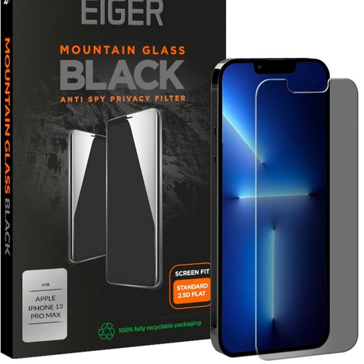 Image du produit Eiger Mountain Glass Black (1 pièce(s), Apple iPhone 13 Pro Max, Apple iPhone 14 Plus)