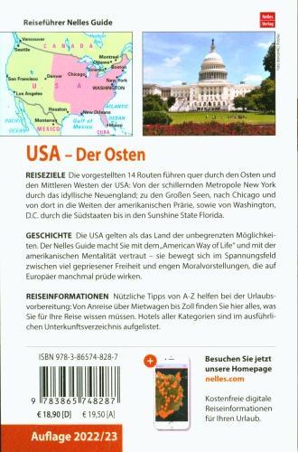 Immagine prodotto Nelles Guide Reiseführer USA: Der Osten (Tedesco, Nelles/, 2022)