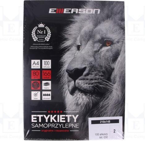 Emerson Universal adhesive labels A4 for CD 118.0x188.0mm (35K066X)