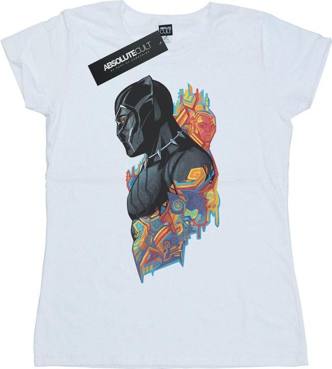 Schwarzer Panther Profil TShirt aus Baumwolle